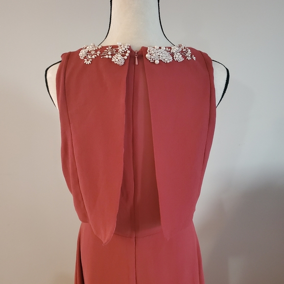 Asos look like two piece midi embroidery dress size 10 - Picture 7 of 10